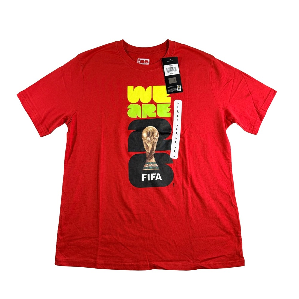 FIFA World Cup 2026 Mens Red Short Sleeve Graphic T-Shirt Large New NWT